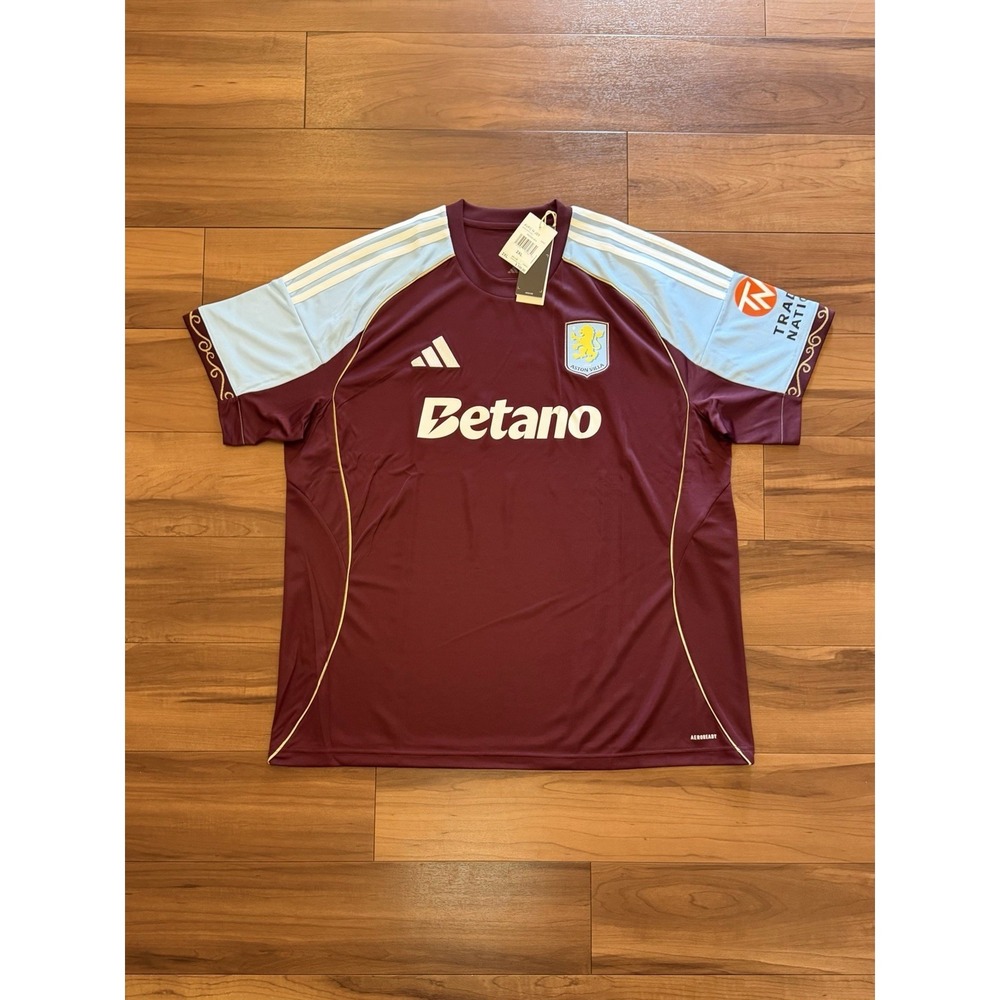 New Adidas Aston Villa FC 25/26 Authentic Home Jersey Soccer JN8061 Men's 2XL